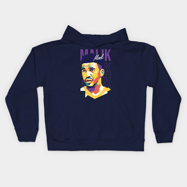 Malik Monk On WPAP Art 2 Kids Hoodie by pentaShop